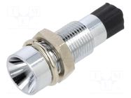 LED holder; 3mm; chromium; metal; concave; with plastic plug SIGNAL-CONSTRUCT