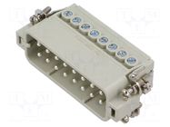 Connector: HDC; contact insert; male; CDA; PIN: 16; 16A; 600V; 16+PE ILME