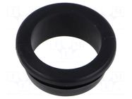 Grommet; Ømount.hole: 22mm; Øhole: 18mm; black; PVC; 16227 ESSENTRA