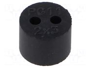 Insert for gland; 3mm; M16; IP68; NBR caoutchouc; Holes no: 2 HELUKABEL