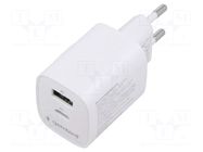 Power supply: switching; mains,plug-in; 5VDC,; 3A; 20W; 39x33x82mm GEMBIRD