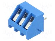 Connector: PCB terminal block; TG; 15A; 300V; terminal; PIN: 3; 5mm AMPHENOL ANYTEK