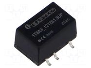 Converter: DC/DC; 1W; Uin: 10.8÷13.2VDC; Uout: 12VDC; Iout: 83mA GAPTEC Electronic