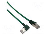 Patch cord; F/UTP; Cat: 6; RJ45 plug,RJ45 right angled plug; Cu MCI