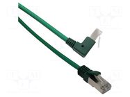 Patch cord; F/UTP; Cat: 6; RJ45 plug,RJ45 down angled plug; Cu MCI