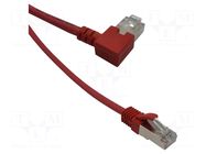 Patch cord; F/UTP; Cat: 6; RJ45 plug,RJ45 left angled plug; Cu MCI