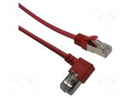Patch cord; F/UTP; Cat: 6; RJ45 plug,RJ45 right angled plug; Cu MCI