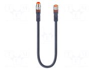 Cable: for sensors/automation; M8; PIN: 5; 3m; plug; 60VDC; 50VAC; 4A LUMBERG AUTOMATION