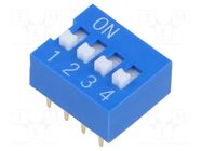 Switch: DIP-SWITCH; Poles number: 4; OFF-ON; 0.025A/24VDC; Pos: 2 Same Sky