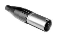 PLUG, XLR, NICKEL, 5POLE