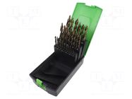 Drill bit; for metal; Tip Top; Kit: drill bits; 25pcs; 1÷13mm RECA