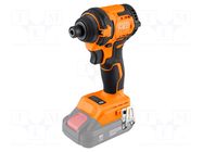 Impact wrench; battery; max.300Nm; 18VDC; 1/4"; Kind: brushless NEO TOOLS