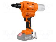 Riveting press; battery; 2.4x6.4mm; 18VDC; Kind: brushless; 12kN NEO TOOLS