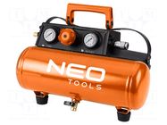 Battery compressor; battery; 18VDC; max.8bar; 14l/min; 3.8l NEO TOOLS
