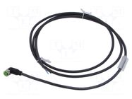 Cable: for sensors/automation; M8; PIN: 3; angled; 1.5m; plug; 60VDC MURRELEKTRONIK