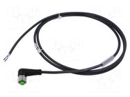 Cable: for sensors/automation; M12; PIN: 4; angled; 1.5m; plug; 4A MURRELEKTRONIK