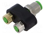 Adapter; M12,M8; PIN: 3,4; 60VDC; 50VAC; 4A; 7000; IP67; -30÷85°C MURRELEKTRONIK