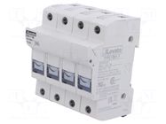 Fuse base; 10x38mm; for DIN rail mounting; 32A; 690VAC; Poles: 3+N LOVATO ELECTRIC