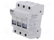 Fuse base; 10x38mm; for DIN rail mounting; 30A; 600VAC; Poles: 3 LOVATO ELECTRIC