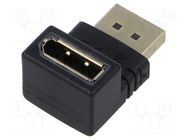 Adapter; DisplayPort socket,DisplayPort plug 90° up/down GOOBAY