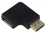 Adapter; DisplayPort socket,DisplayPort plug 90° left/right GOOBAY