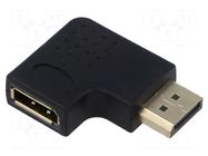 Adapter; DisplayPort socket,DisplayPort plug 90° left/right GOOBAY