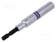Socket; 6-angles,socket spanner; 8mm; 1/4" (E6,3mm); long KING TONY