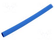 Heat shrink sleeve; glueless; 2: 1; 6.4mm; L: 1m; blue; polyolefine BM GROUP