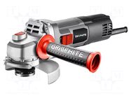 Angle grinder; electric; 1.6kW; 230VAC; 11000rpm; 125mm GRAPHITE