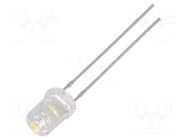 LED; white warm; 5mm; 750÷1120mcd; 120°; Front: recessed; 12÷15VDC OPTOSUPPLY