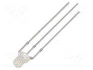 LED; green,yellow; 3mm; 140°; Front: flat; 2.1÷2.6/2.9÷3.4VDC OPTOSUPPLY