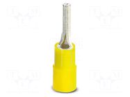 Tip: wire pin; yellow; Type: insulated; Mat: PA; UL94V-2; -20÷105°C PHOENIX CONTACT