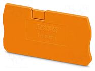 End piece; L: 29.1mm; W: 2.2mm; H: 55.9mm; Body: orange PHOENIX CONTACT