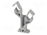 Mounting clamp; L: 48mm; ways: 2; W: 10mm; H: 42mm; Body: grey PHOENIX CONTACT