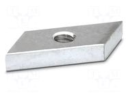 Fixing element; L: 4mm; W: 9.9mm; H: 19mm; Body: silver PHOENIX CONTACT