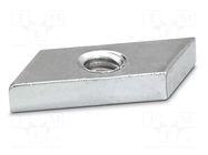 Fixing element; L: 4.95mm; W: 9.9mm; H: 27.7mm; Body: silver PHOENIX CONTACT