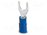 Tip: fork; M4; 2.5mm2; Type: insulated; Body: blue; Mat: PA; UL94V-2 PHOENIX CONTACT