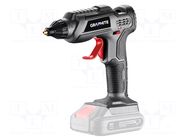Tool: hot melt glue gun; battery; 18VDC; 160÷210°C; 2kW; 3min; 11mm GRAPHITE