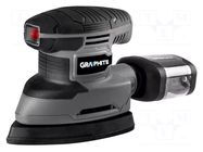 Finishing sander; electric; 180W; 230VAC; delta; 140x80mm GRAPHITE