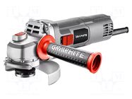 Angle grinder; electric; 1.6kW; 230VAC; 3÷11krpm; 125mm GRAPHITE