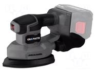 Finishing sander; battery; 13000rpm; 18VDC; Kit: sandpaper,bag GRAPHITE