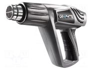 Tool: electric hot shrink gun; 2kW; 230VAC; 25°C,350°C,550°C GRAPHITE