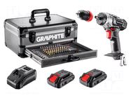 Set; battery; 18VDC; Energy+ GRAPHITE