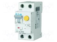 RCBO breaker; Inom: 6A; Ires: 30mA; Poles: 1+N; 230VAC; IP20; 1÷25mm2 EATON ELECTRIC