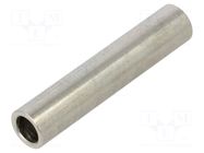 Spacer sleeve; 60mm; cylindrical; stainless steel; Out.diam: 12mm DREMEC
