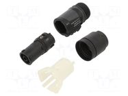 Connector: circular; plug; female; PIN: 3; for cable; 16A; 250VAC NEUTRIK