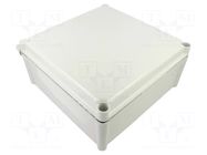 Enclosure: multipurpose; X: 278mm; Y: 278mm; Z: 130mm; with hinges FIBOX