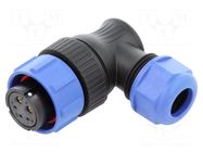 Connector: circular; plug; female; PIN: 5(2+3); IP67; SY21; 7÷12mm WEIPU