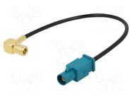 Cable; 150mm; Fakra male,SMB female; angled,straight MTA