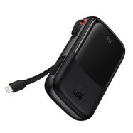 Powerbank 10000mAh 20W Baseus Qpow Pro Overseas Edition + USB C 3A Cable - Black, Baseus